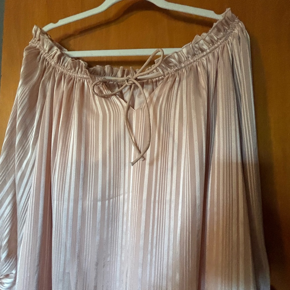 SHEIN Pink Off-Shoulder Blouse